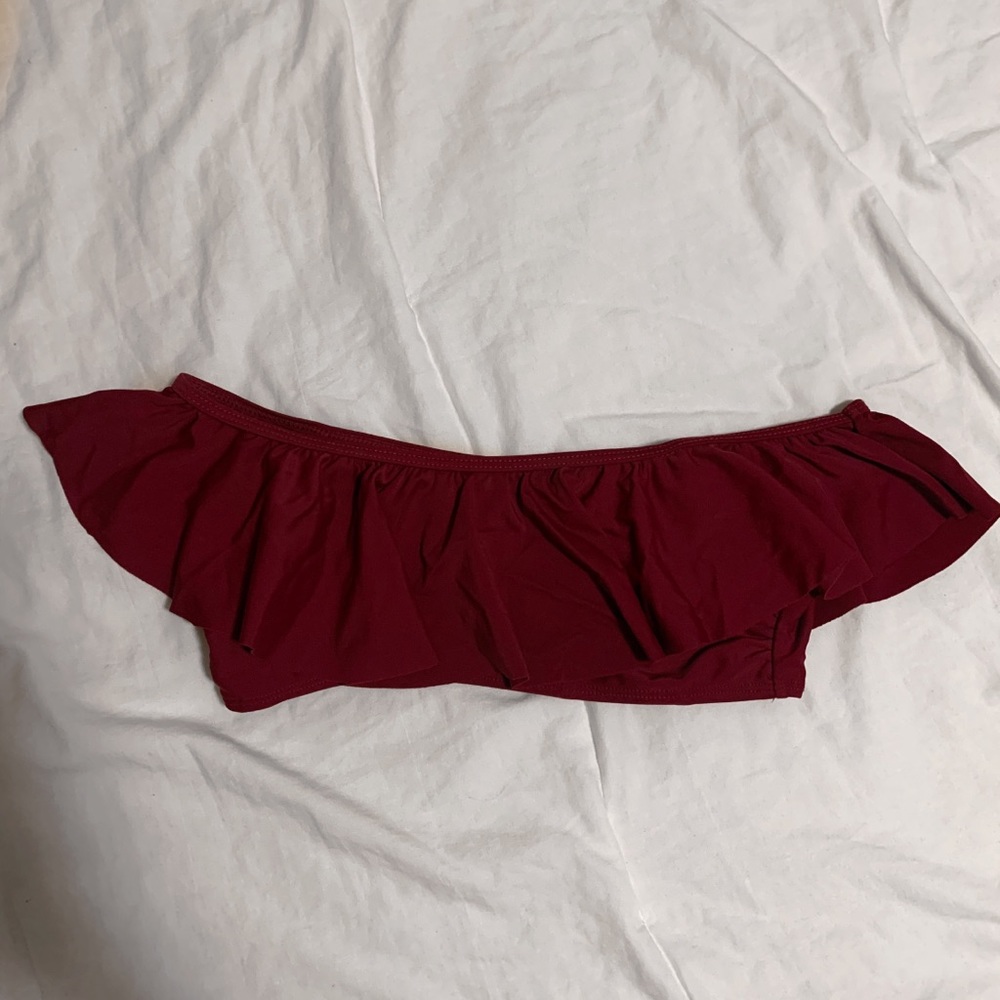 rue21 ruebleu off the shoulder ruffle bikini top